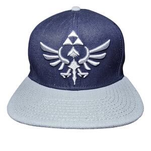 Nintendo Legend Of Zelda Snapback Hat Twilight Princess/Skyward Sword Navy Gray